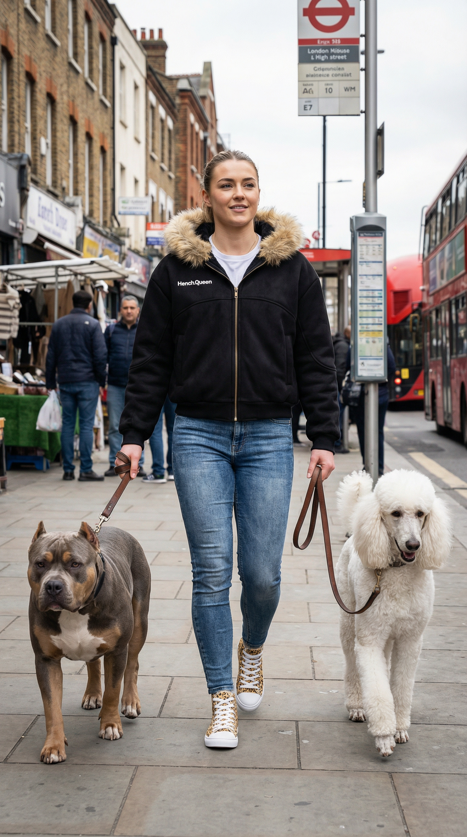 Sun Fade Boxy Detachable Fur Hoodie