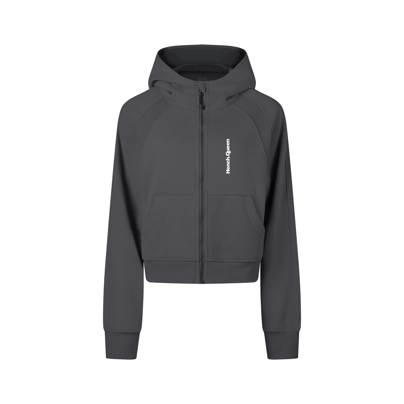 Cropped Zip-Through Hoodie