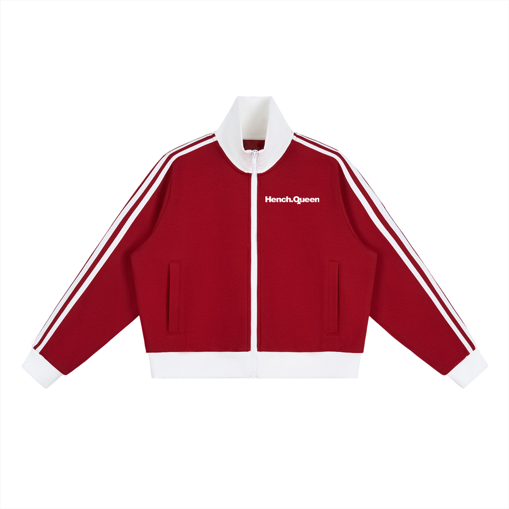 Contrast Side Stripe slightly Cropped Track Jacket