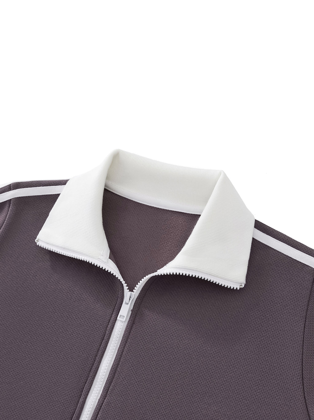 Contrast Side Stripe slightly Cropped Track Jacket